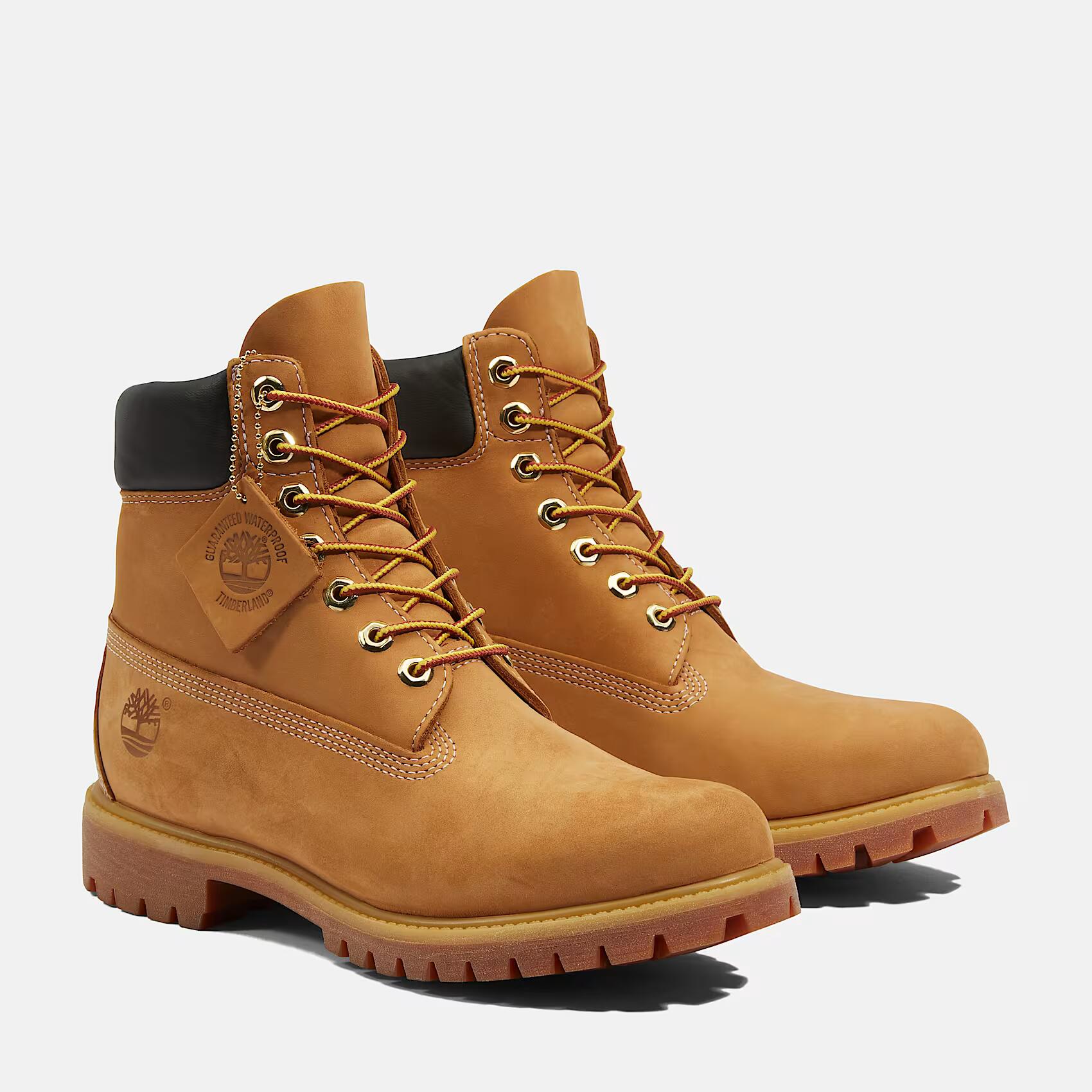 Timberland® Premium 6 inch lace up waterproof boot wheat
