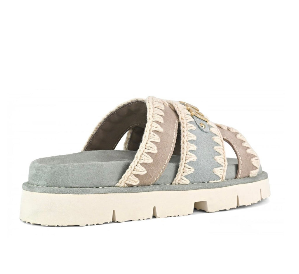 Mou Bio sandal bicolor - metal log TEA