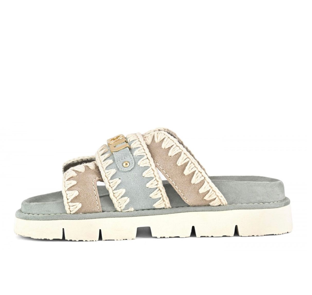 Mou Bio sandal bicolor - metal log TEA