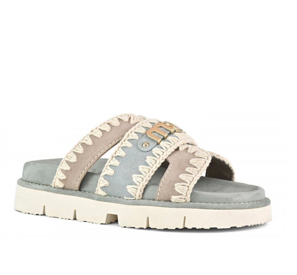Mou Bio sandal bicolor - metal log TEA