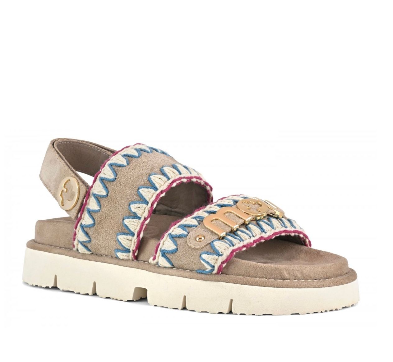 Mou Bio sandal overstitch PSAN