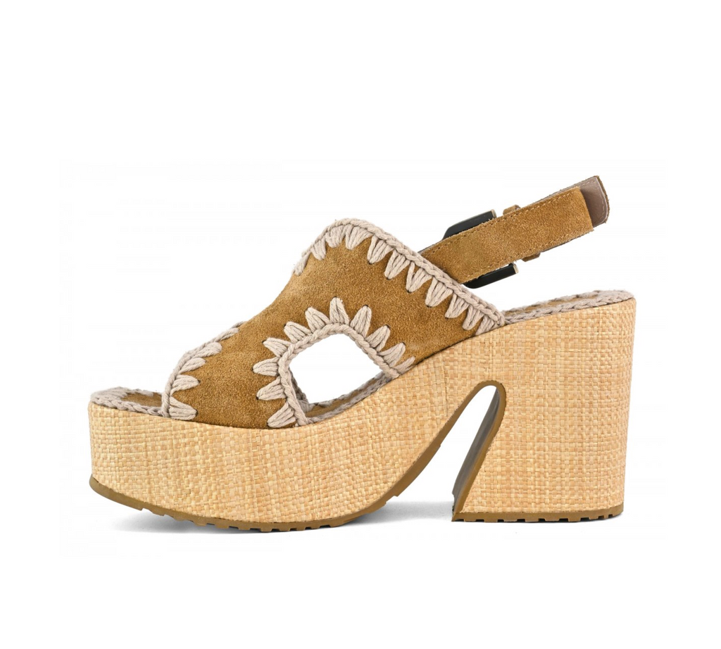 Mou Raffia Platform with backstrap