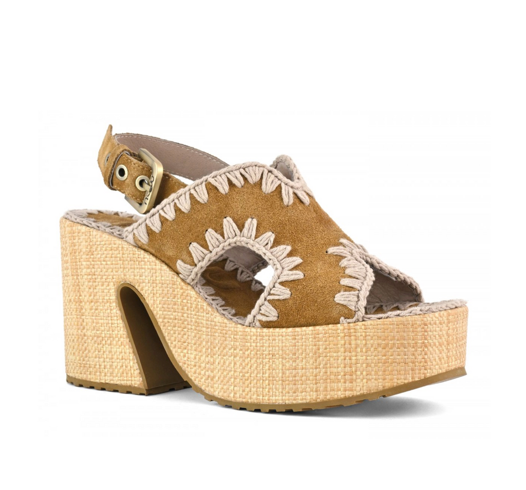 Mou Raffia Platform with backstrap