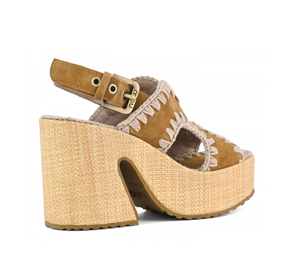 Mou Raffia Platform with backstrap