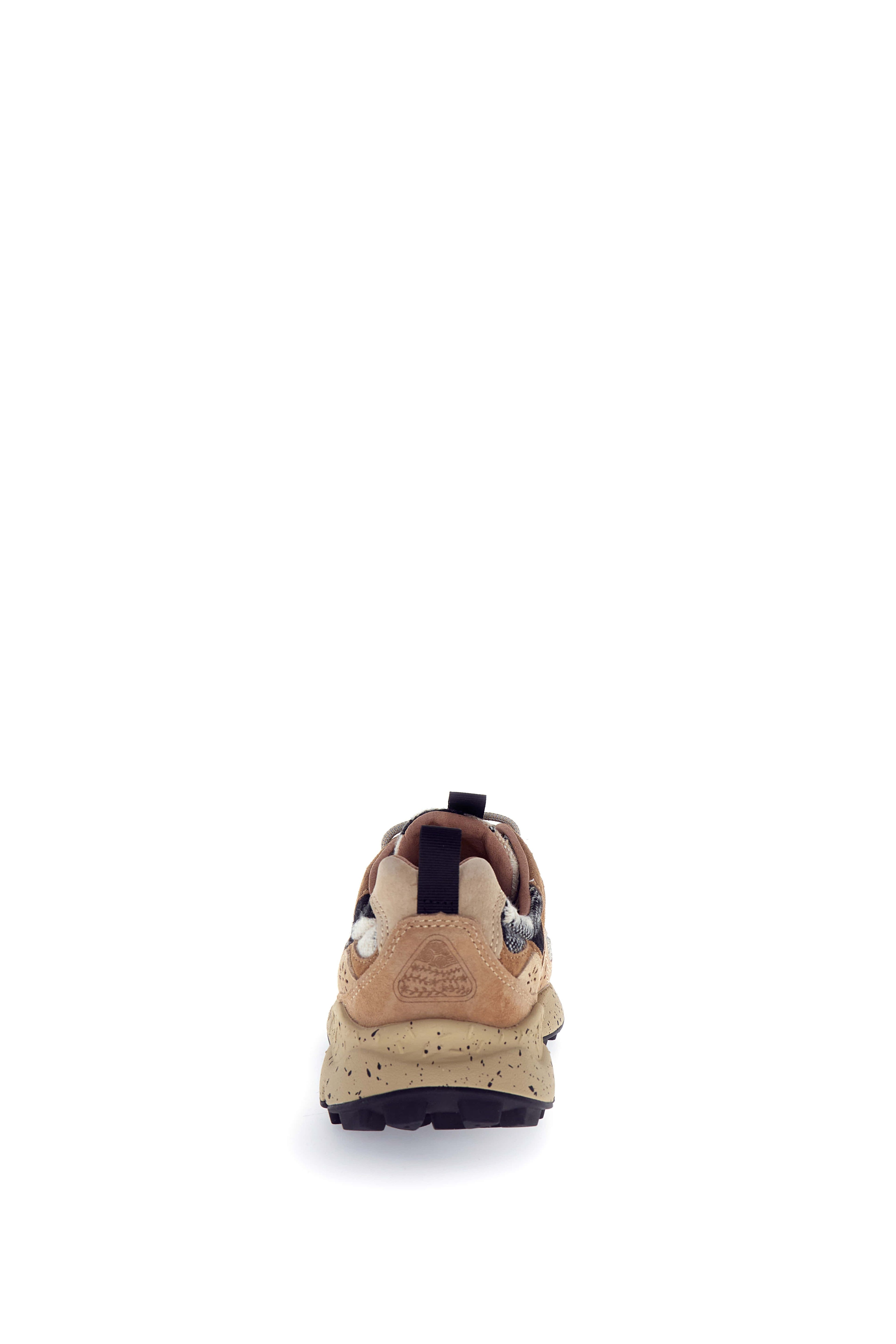 Flower Mountain Yamano 3 woman suede/woolen knitting braids cheques mud-light br