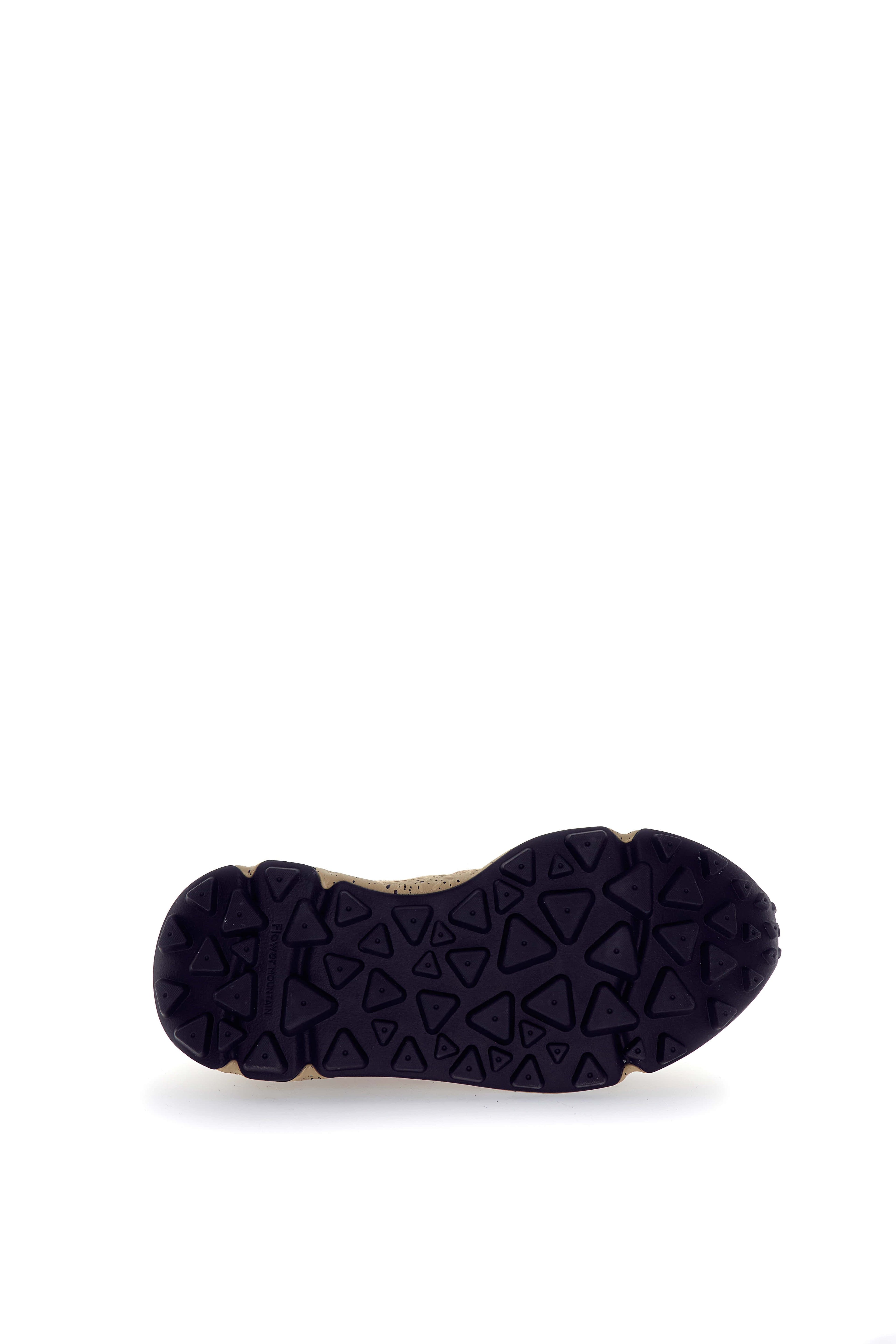 Flower Mountain Yamano 3 woman suede/woolen knitting braids cheques mud-light br