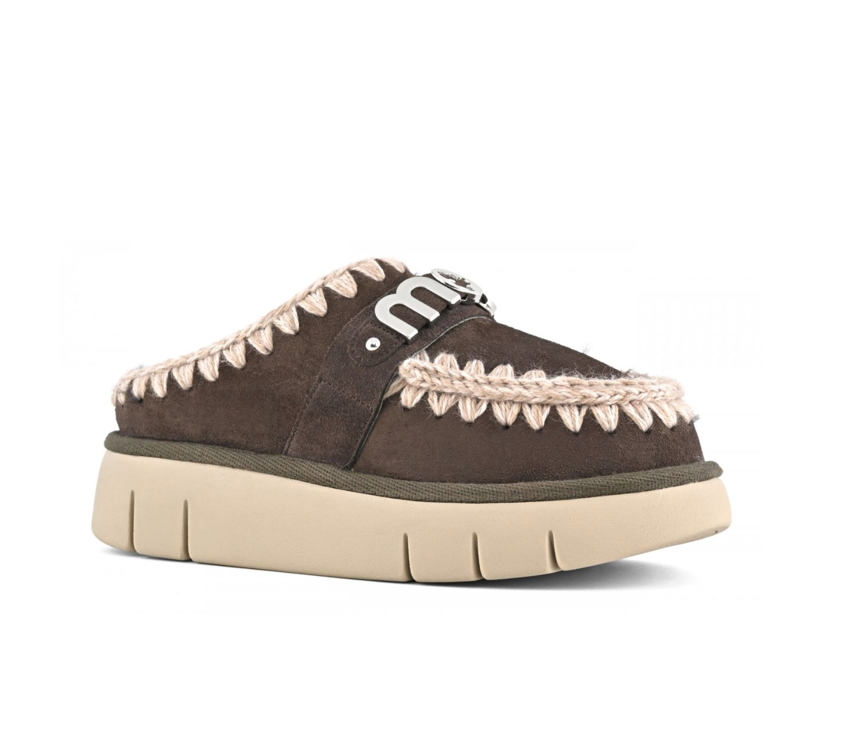 Mou Bounce Clog metal logo Mocha