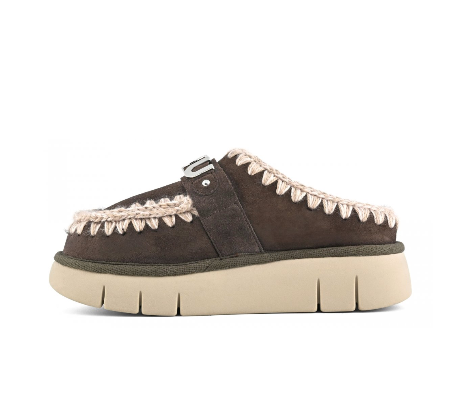 Mou Bounce Clog metal logo Mocha