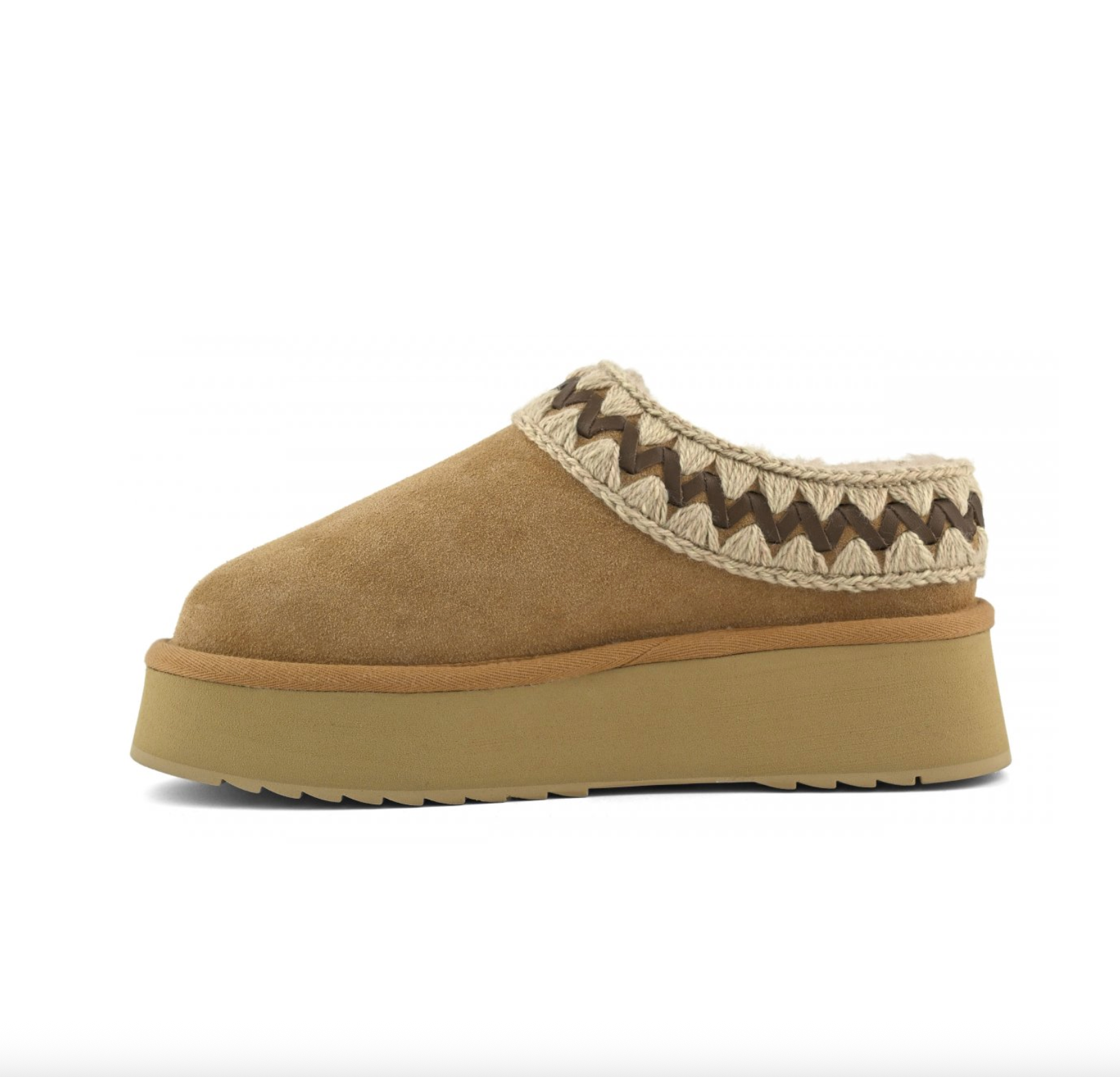 Mou Platform Clog suede leather st savana