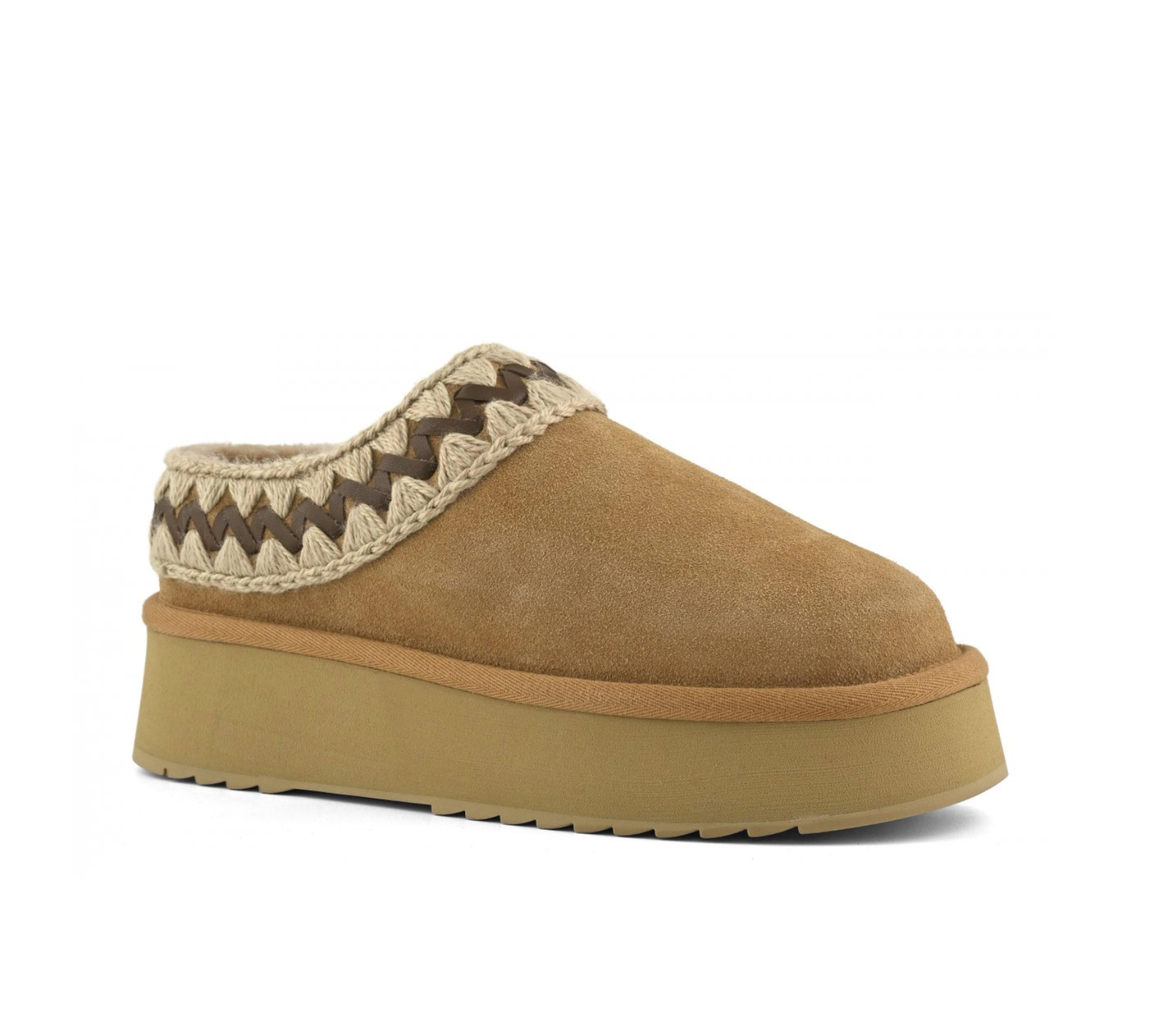 Mou Platform Clog suede leather st savana
