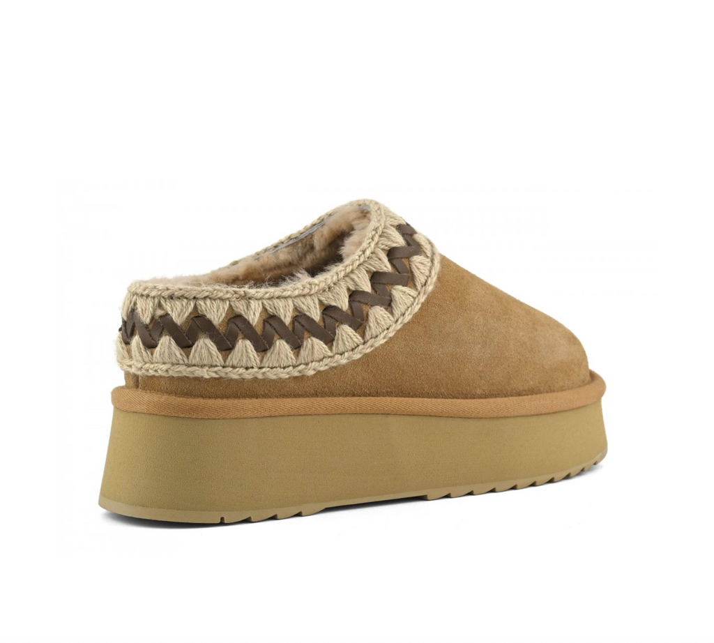 Mou Platform Clog suede leather st savana