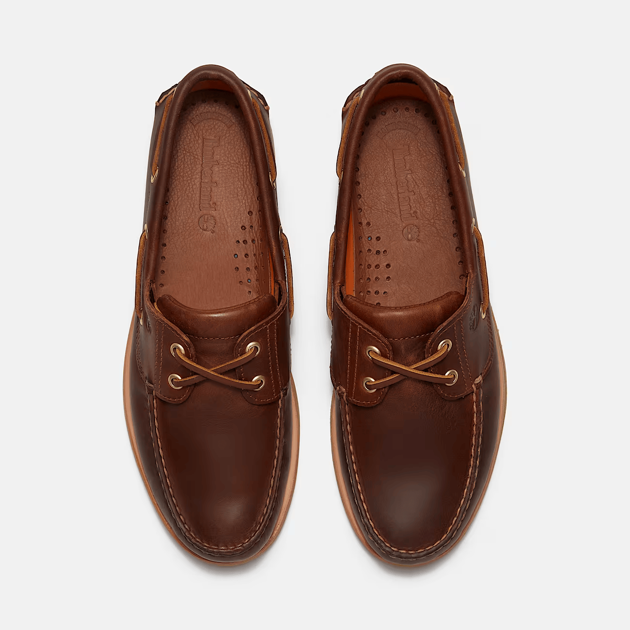 Timberland Crafted boat boat  shoe medium brown full grain