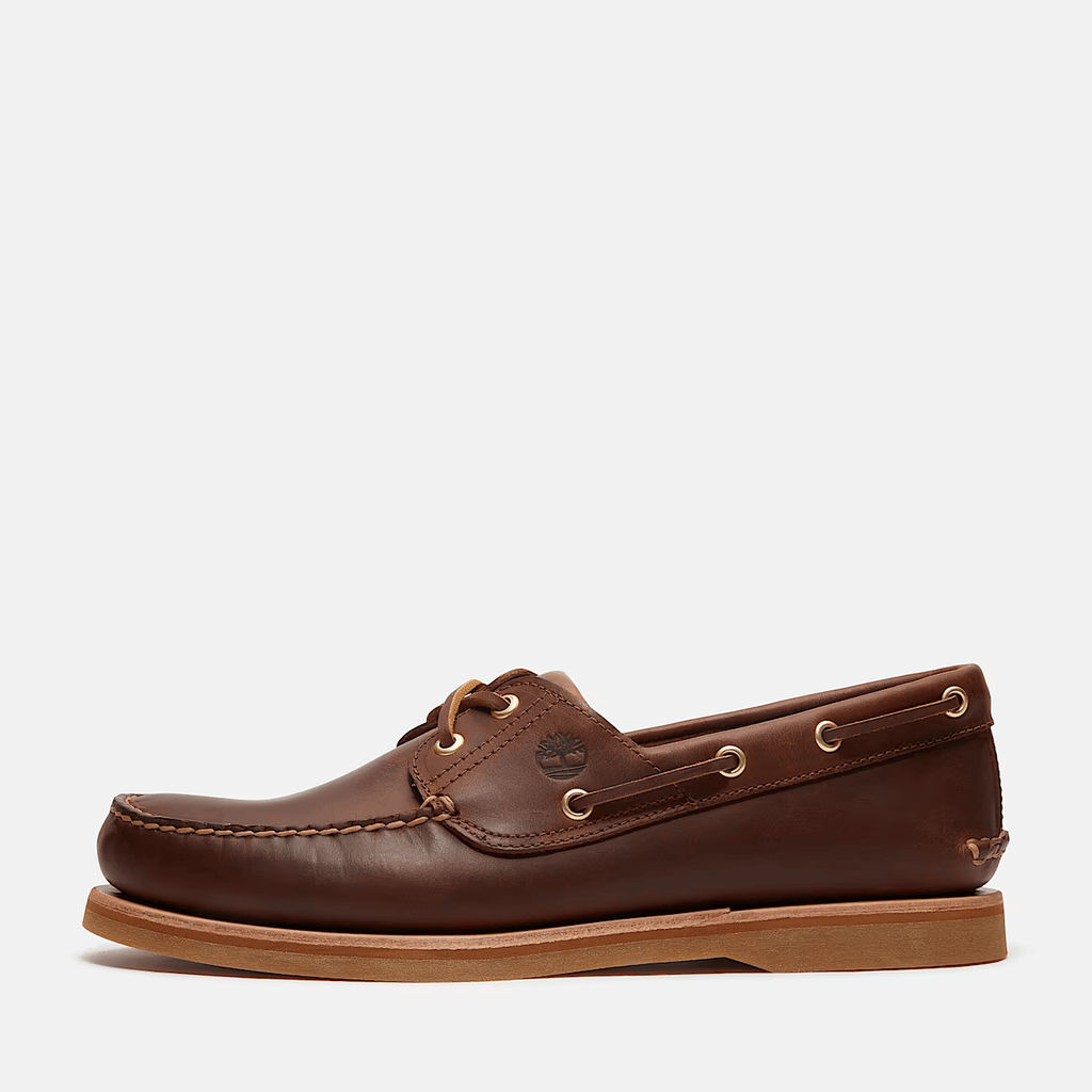 Timberland Crafted boat boat  shoe medium brown full grain