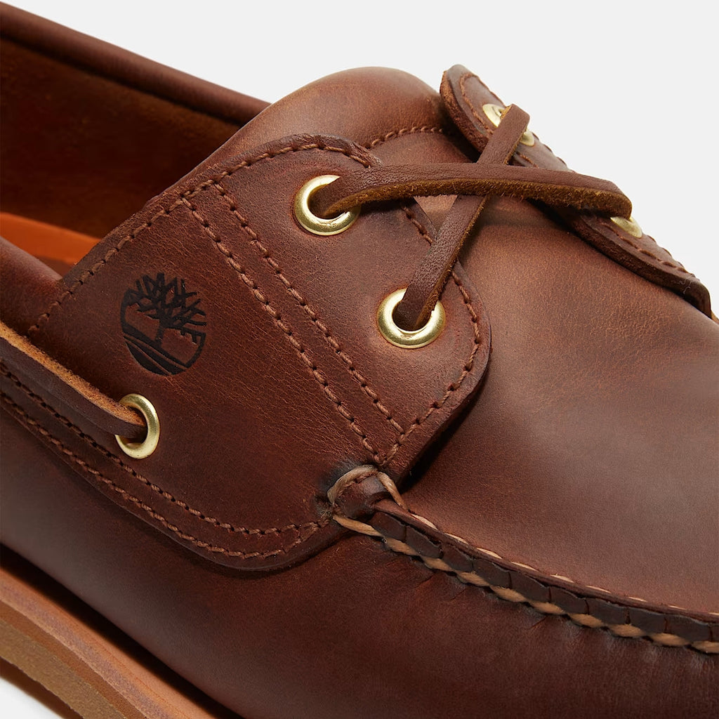 Timberland Crafted boat boat  shoe medium brown full grain