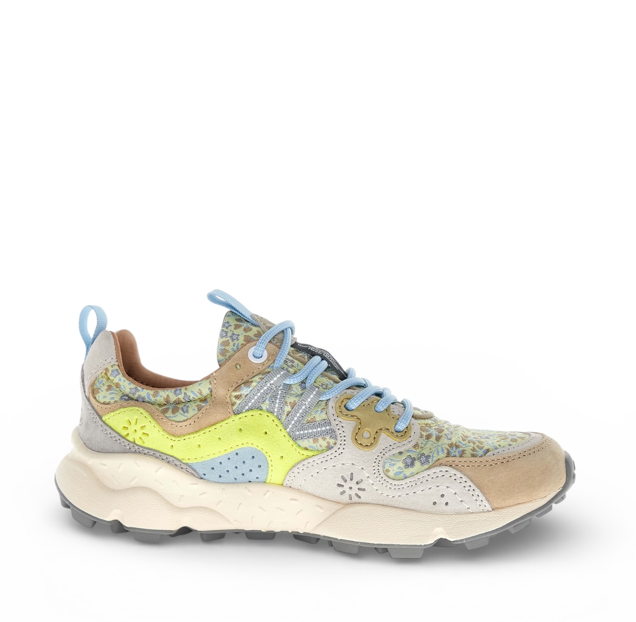 Flower Mountain Yamano 3 woman cream - white - yellow fluo