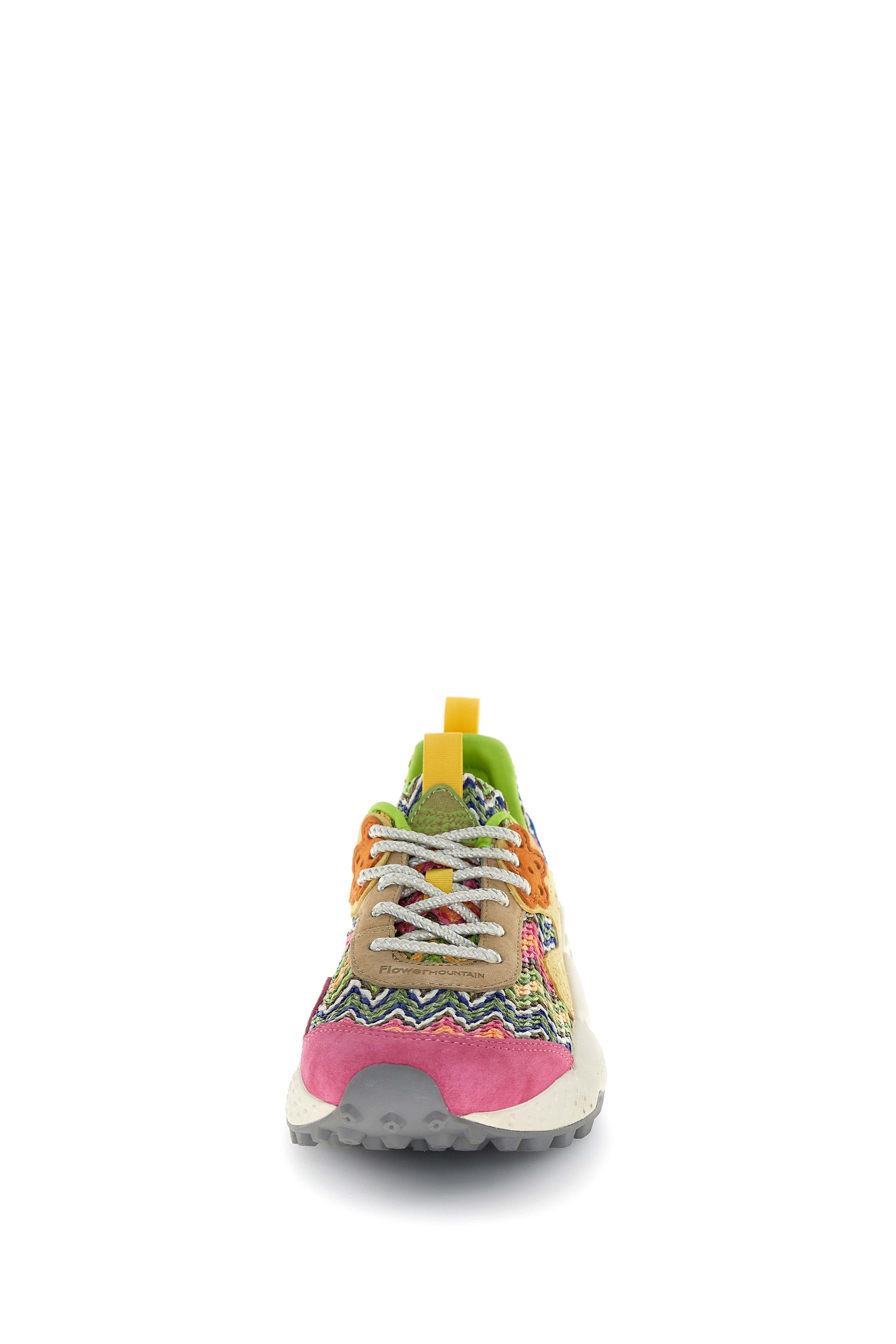 Flower Mountain Kotetsu woman fuchsia -azure-yellow