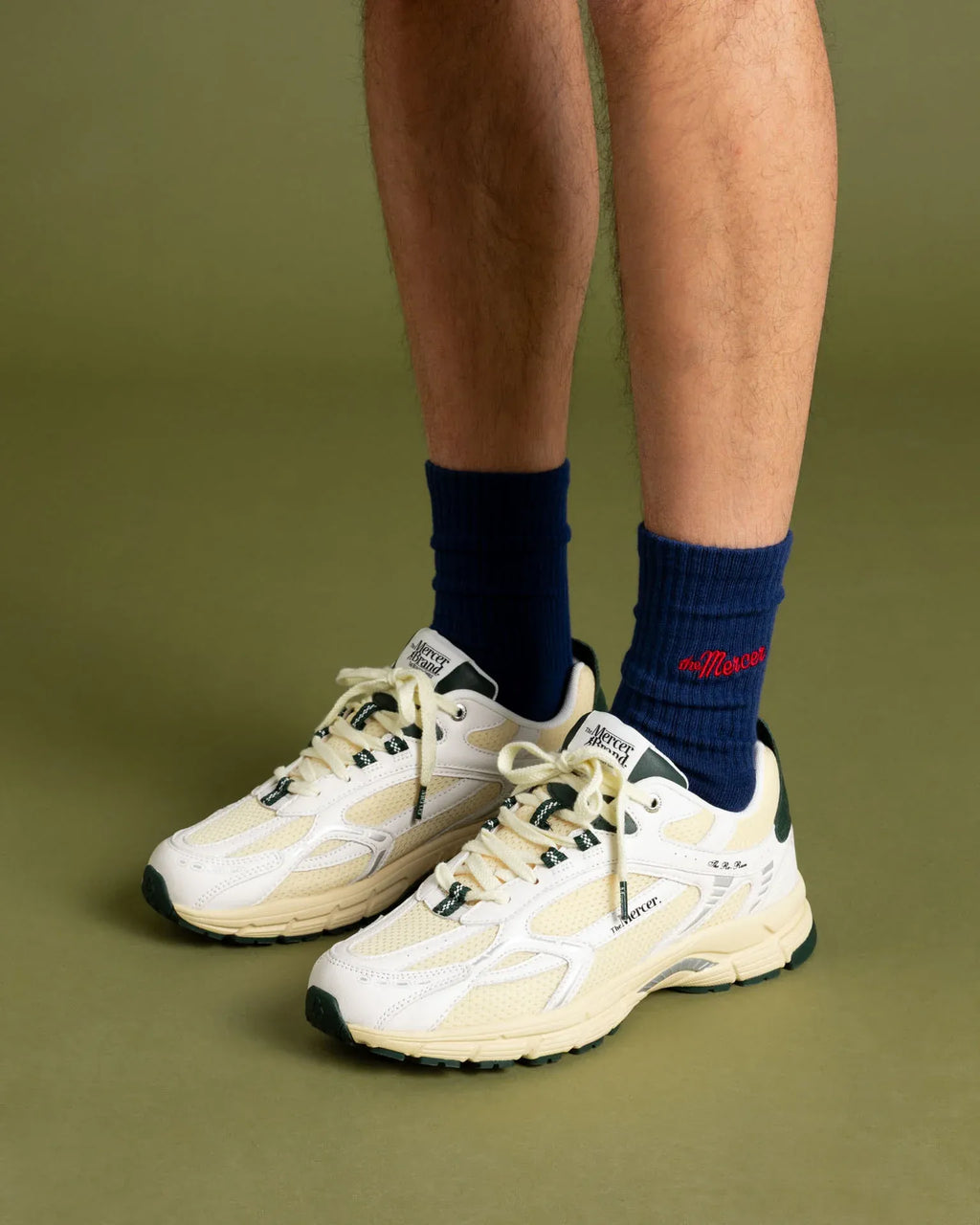 The Mercer brand The Re-Run Vintage nappa white/green