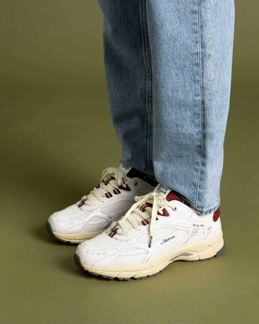 The Mercer brand The Re-Run Vintage nappa white/red