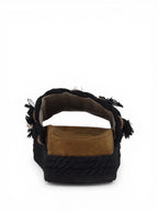 Mou Monoband rope sandal fringes MU.SW451008K BLA