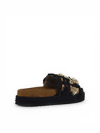 Mou Monoband rope sandal fringes MU.SW451008K BLA
