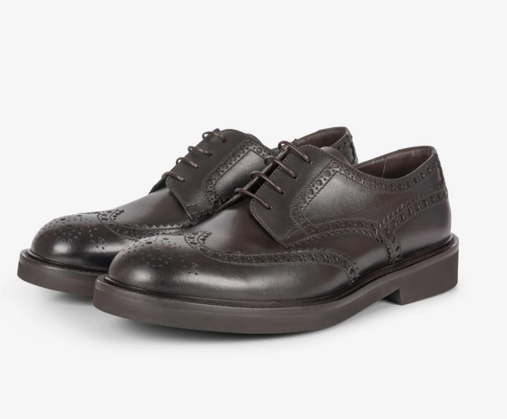 Barrett Derby in vitello con brogue 222U067_010
