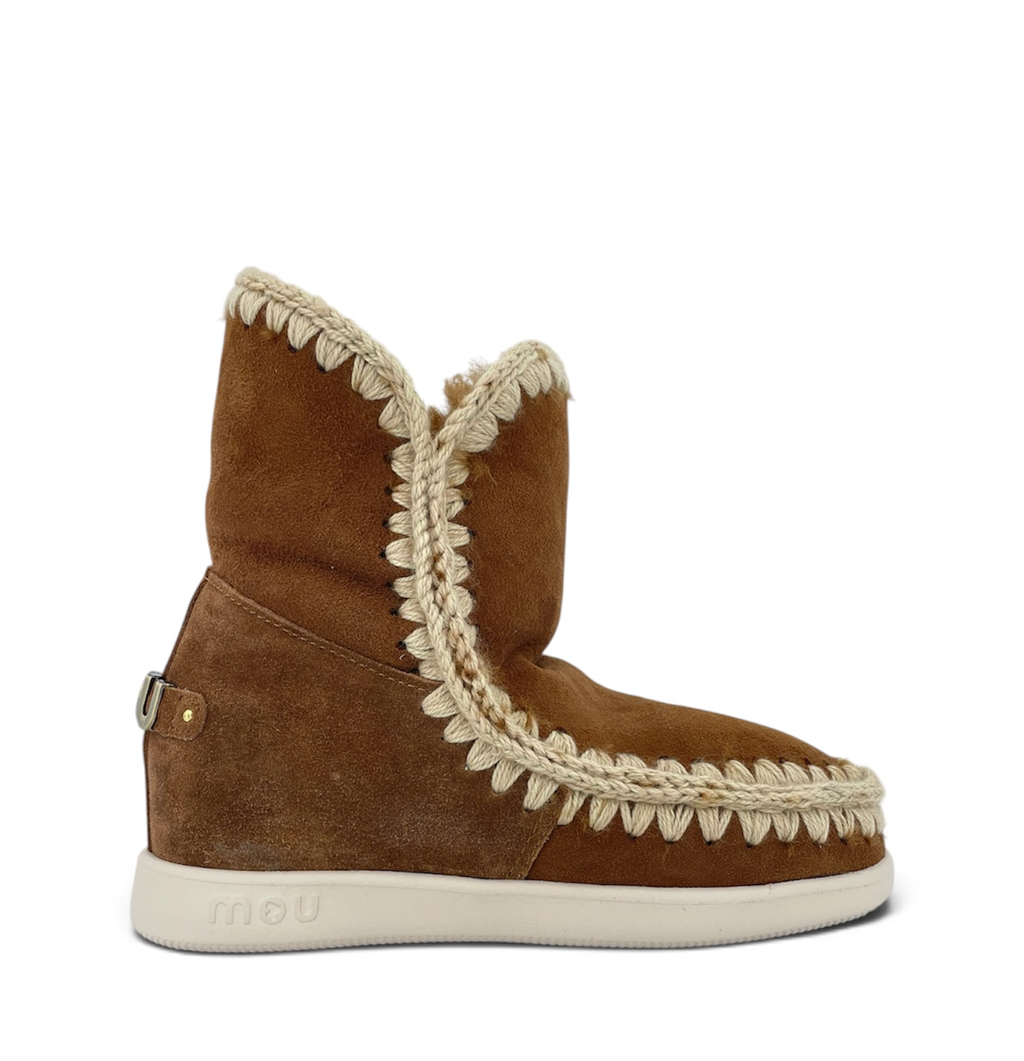 Mou New Inner Wedge Suede MU.FW771001A Cognac