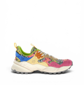 Flower Mountain Kotetsu woman fuchsia -azure-yellow